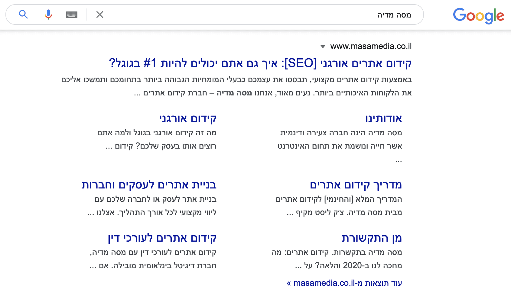 סייטלינקס (Sitelinks)
