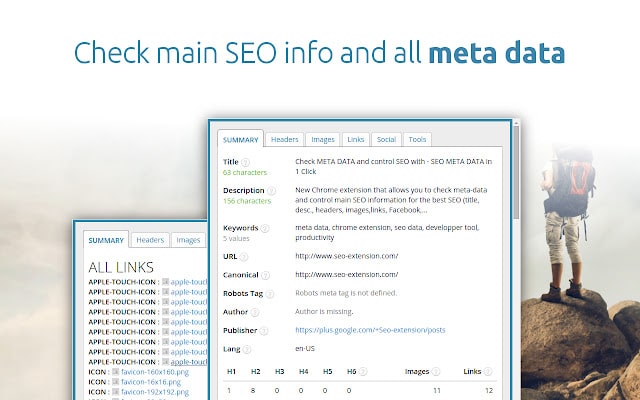 תגיות מטא בעמוד מתוך SEO META in 1 CLICK