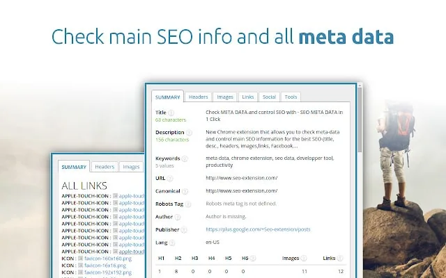 תגיות מטא בעמוד מתוך SEO META in 1 CLICK