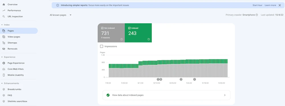 דוח Pages ב-Search Console: עמודים מאונדקסים ועמודים שלא אונדקסו