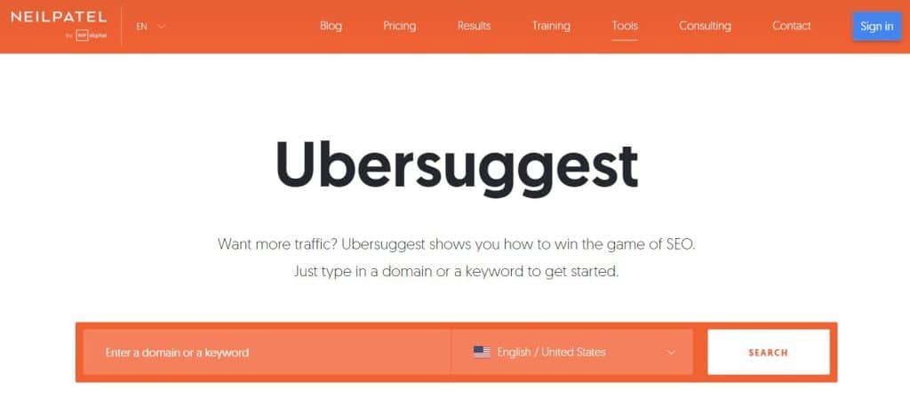 ubersuggest החדש